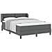 Letto box spring con materasso Grigio scuro 160 x 200 cm - Foto miniatura 3