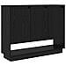 Credenza Rovere nero 97 x 29 x 75 cm Legno multistrato - Foto miniatura 1