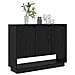 Credenza Rovere nero 97 x 29 x 75 cm Legno multistrato - Foto miniatura 3