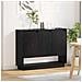 Credenza Rovere nero 97 x 29 x 75 cm Legno multistrato - Foto miniatura 4
