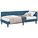 Cornice del letto ad angolo Blu 90 x 190 cm Velluto - Foto miniatura 3
