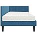 Cornice del letto ad angolo Blu 90 x 190 cm Velluto - Foto miniatura 9