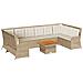 Set Divani da Giardino 7 pz con Cuscini in Polyrattan Beige - Foto miniatura 1