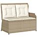 Set Divani da Giardino 7 pz con Cuscini in Polyrattan Beige - Foto miniatura 4
