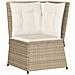 Set Divani da Giardino 7 pz con Cuscini in Polyrattan Beige - Foto miniatura 6