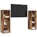 Set mobile TV 2 pcs Legno vecchio 107 x 35 x 37 cm - Foto miniatura 3