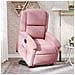 Poltrona Alzapersona Reclinabile Elettrica Rosa in Velluto - Foto miniatura 2