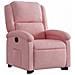 Poltrona Alzapersona Reclinabile Elettrica Rosa in Velluto - Foto miniatura 3