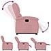 Poltrona Alzapersona Reclinabile Elettrica Rosa in Velluto - Foto miniatura 6
