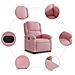 Poltrona Alzapersona Reclinabile Elettrica Rosa in Velluto - Foto miniatura 7