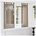 Tende in Voile con Passanti 2 pz Marrone Chiaro 140x175 cm - Foto miniatura 2