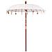Parasol Balinese 260 Crema 180-190 cm Cotone e legno massello - Foto miniatura 4