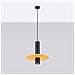 Lampada A Sospensione Pelta 1 Nero /giallo Sl. 1883 - Moderno Lampada A Sospensione Giallo /nero 126x30x30 Cm - Foto miniatura 3