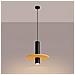 Lampada A Sospensione Pelta 1 Nero /giallo Sl. 1883 - Moderno Lampada A Sospensione Giallo /nero 126x30x30 Cm - Foto miniatura 4