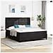 Letto a molle con materasso con led Nero 180 x 200 cm Velluto - Foto miniatura 2