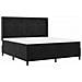 Letto a molle con materasso con led Nero 180 x 200 cm Velluto - Foto miniatura 3