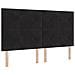 Letto a molle con materasso con led Nero 180 x 200 cm Velluto - Foto miniatura 7