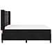 Letto a molle con materasso con led Nero 180 x 200 cm Velluto - Foto miniatura 9