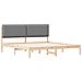 Letto con Testiera Rivestita Grigio chiaro 200 x 200 cm - Foto miniatura 4