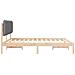 Letto con Testiera Rivestita Grigio chiaro 200 x 200 cm - Foto miniatura 6