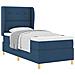 Letto con molle e materasso Grigio Scuro 90x190 cm Tessuto Blu - Foto miniatura 1