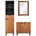 Set da Bagno con cassetto con porta 3 pcs Acacia Marrone Winish - Foto miniatura 6