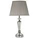 Lampada Da Tavolo Silvery Con Base In Cristallo E Paralume In Tessuto - Foto miniatura 1
