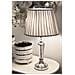 Lampada Da Tavolo Silvery Con Base In Cristallo E Paralume In Tessuto - Foto miniatura 6