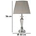 Lampada Da Tavolo Silvery Con Base In Cristallo E Paralume In Tessuto - Foto miniatura 7