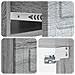 Mobiletto da notte a muro 2 pcs Grigio Sonoma 49 x 34,5 x 20 cm - Foto miniatura 8
