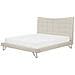 Letto Matrimoniale In Tessuto Beige 180 X 200 Cm Lannion - Foto miniatura 9