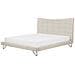 Letto Matrimoniale In Tessuto Beige 180 X 200 Cm Lannion - Foto miniatura 5