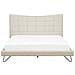 Letto Matrimoniale In Tessuto Beige 180 X 200 Cm Lannion - Foto miniatura 12