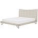 Letto Matrimoniale In Tessuto Beige 180 X 200 Cm Lannion - Foto miniatura 7