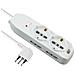 62047 Multipresa 6 Posti 2 Polivalenti (schuko + 10/16a) + 4 Bivalenti 10/16a, Colore Bianco, Cavo 2 M - Spina Piccola 10a - Foto miniatura 5