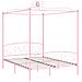 Letto A Baldacchino Rosa In Metallo 180x200 Cm - Foto miniatura 2