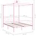 Letto A Baldacchino Rosa In Metallo 180x200 Cm - Foto miniatura 6