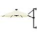 Ombrellone a Muro con LED e Palo in Metallo 300 cm Sabbia - Foto miniatura 1