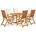 Set da Pranzo da Giardino 7 pz con Cuscini Legno di Teak - Foto miniatura 1
