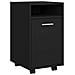 Credenza con Ruote Nera 33x38x60 cm in Legno Multistrato - Foto miniatura 2