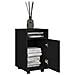 Credenza con Ruote Nera 33x38x60 cm in Legno Multistrato - Foto miniatura 3