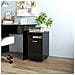 Credenza con Ruote Nera 33x38x60 cm in Legno Multistrato - Foto miniatura 1