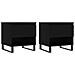Tavolini Da Salotto 2 Pz Neri 50x46x50 Cm In Legno Multistrato - Foto miniatura 2