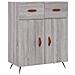 Credenza Grigio Sonoma 69,5x34x90 Cm In Legno Multistrato - Foto miniatura 2