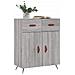 Credenza Grigio Sonoma 69,5x34x90 Cm In Legno Multistrato - Foto miniatura 3