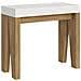 Consolle Allungabile 90x40/196 Cm Naxy Mix Small Piano Bianco Frassino - Bianco Frassino /quercia Natura - Foto miniatura 4