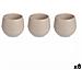 Set Di Vasi Taupé Plastica 8 X 8 X 7 Cm (8 Unità) - Foto miniatura 1