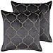 Set Di 2 Cuscini Alyssum Velluto 45 X 45 Cm Grigio Trama Trellis - Foto miniatura 6