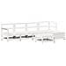 Set Divani da Giardino 6 pz Bianco in Legno Massello di Pino - Foto miniatura 1