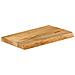 Piano Tavolo Bordi Vivi 50x20x2,5 Cm In Legno Massello Di Mango - Foto miniatura 2